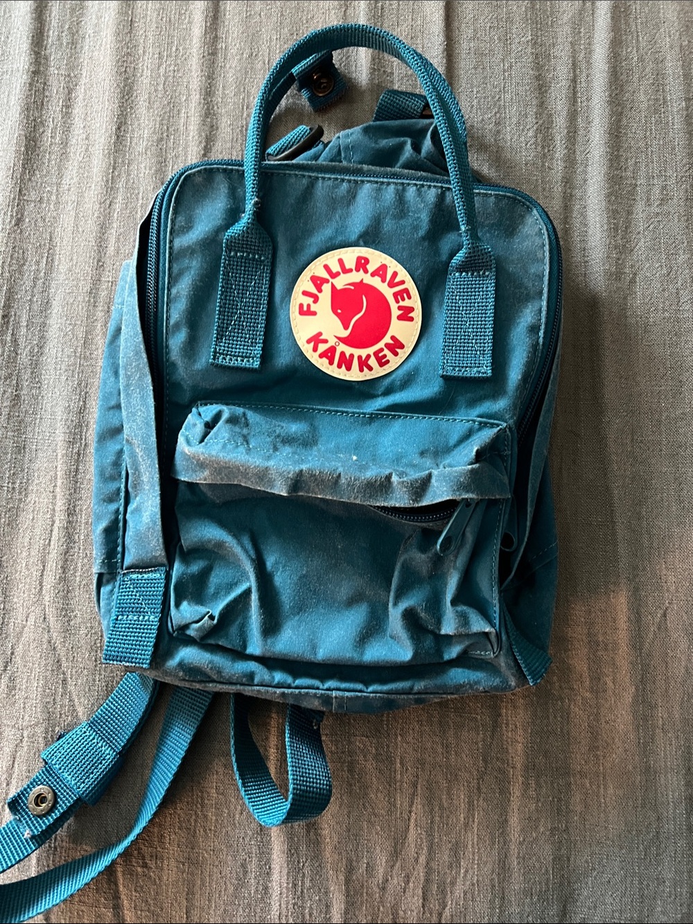Fjallraven Kånken Mini Teal Blue Backpack